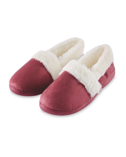Avenue Ladies Fur Trim Slippers