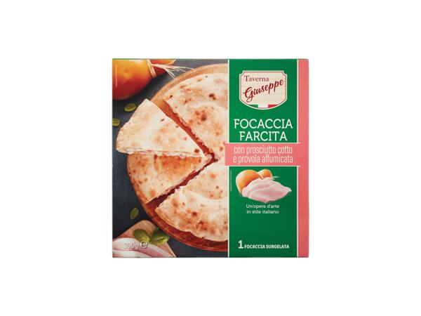 Ham and smoked provola focaccia