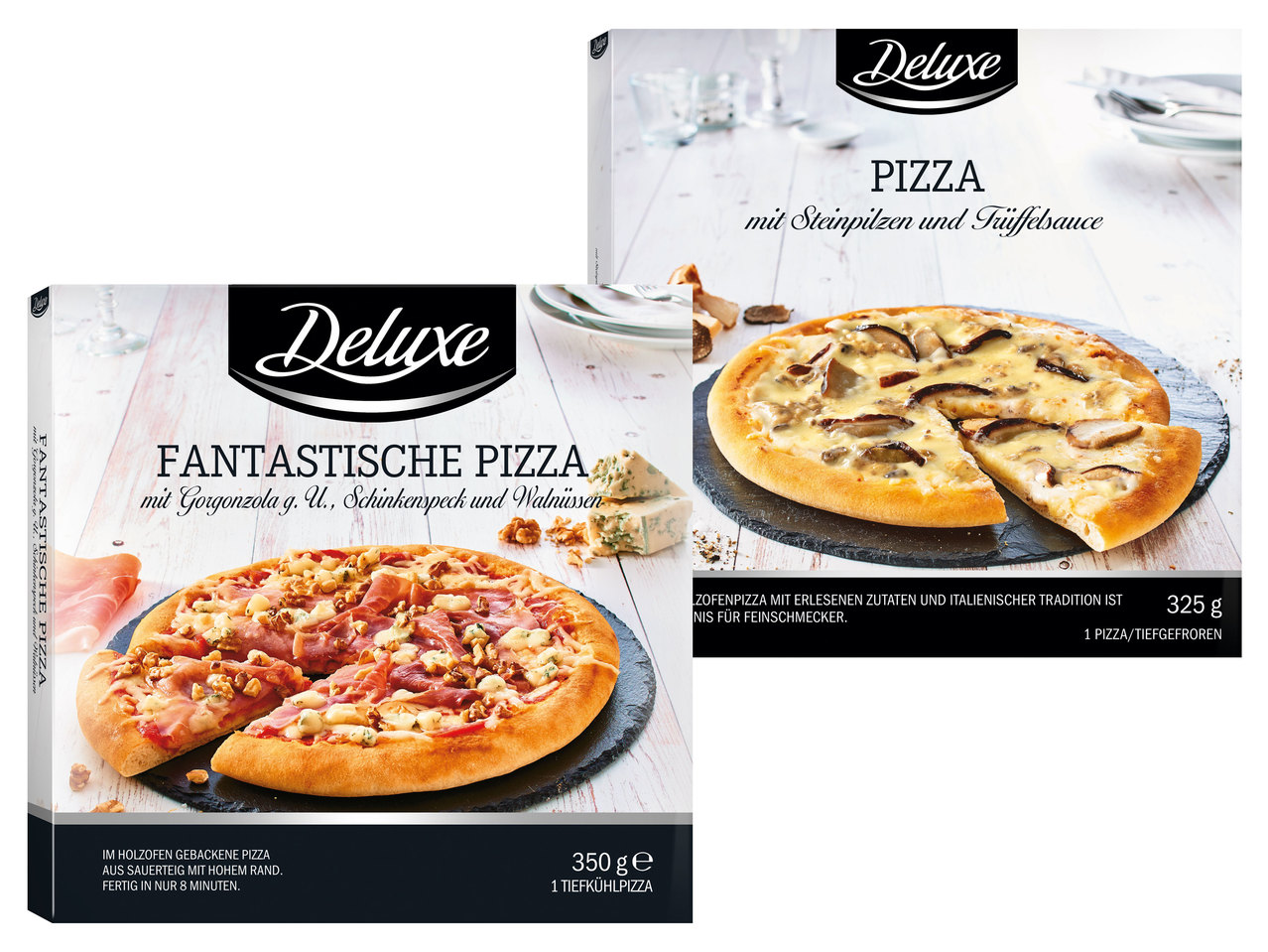 DELUXE Premium Holzofen Pizza