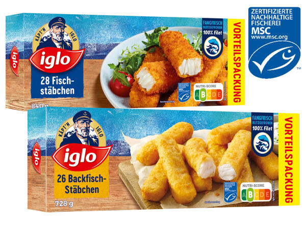 Iglo MSC Fisch- oder Backfischstäbchen
