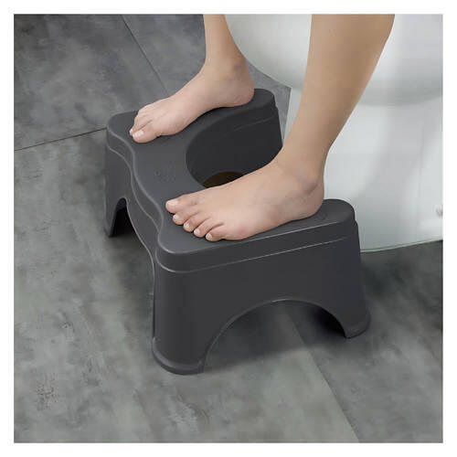 Non Skid Feet Squatting Stool, Grey