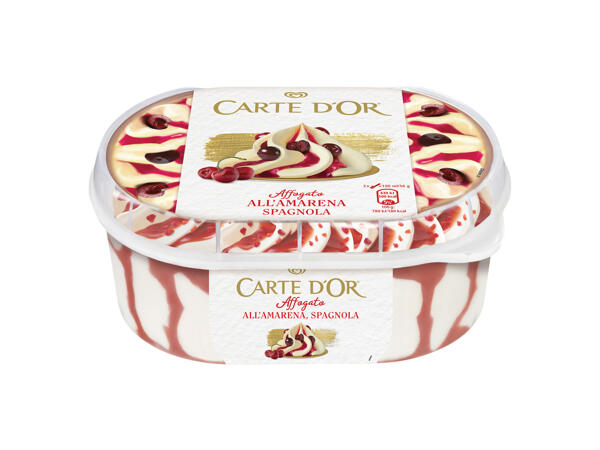 Carte d'Or Streaky Ice Cream with a Spanish Amarena Sauce