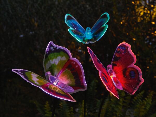 MELINERA(R) Sommerfugl med solcellelampe