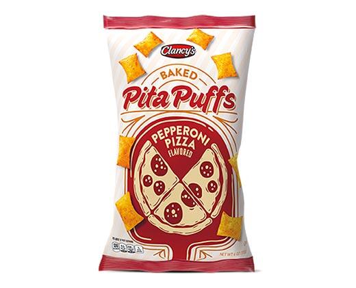 Clancy's 
 Cheese or Pepperoni Pizza Flavored Pita Puffs