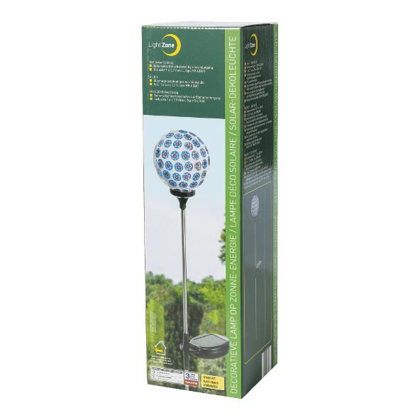 LIGHT ZONE(R) 				Lampe LED décorative de jardin à énergie solaire