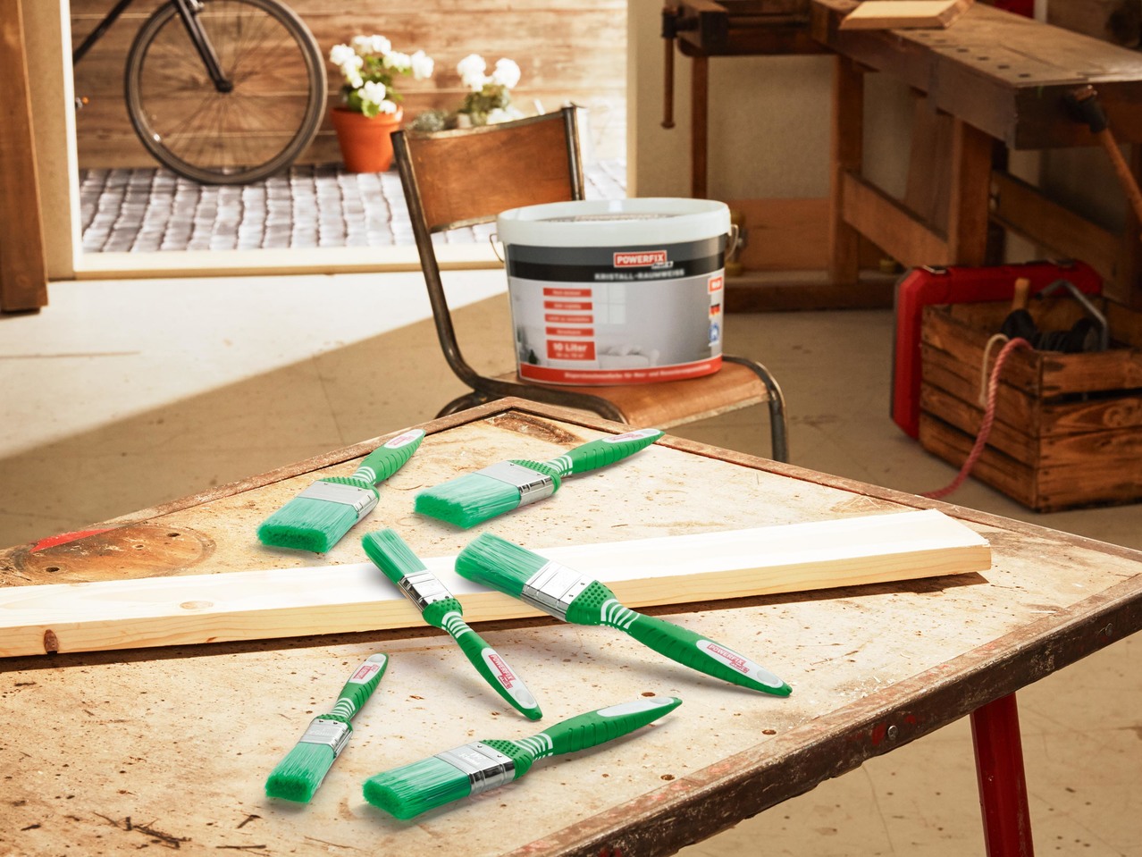 Flat Brush Set, 6 pieces