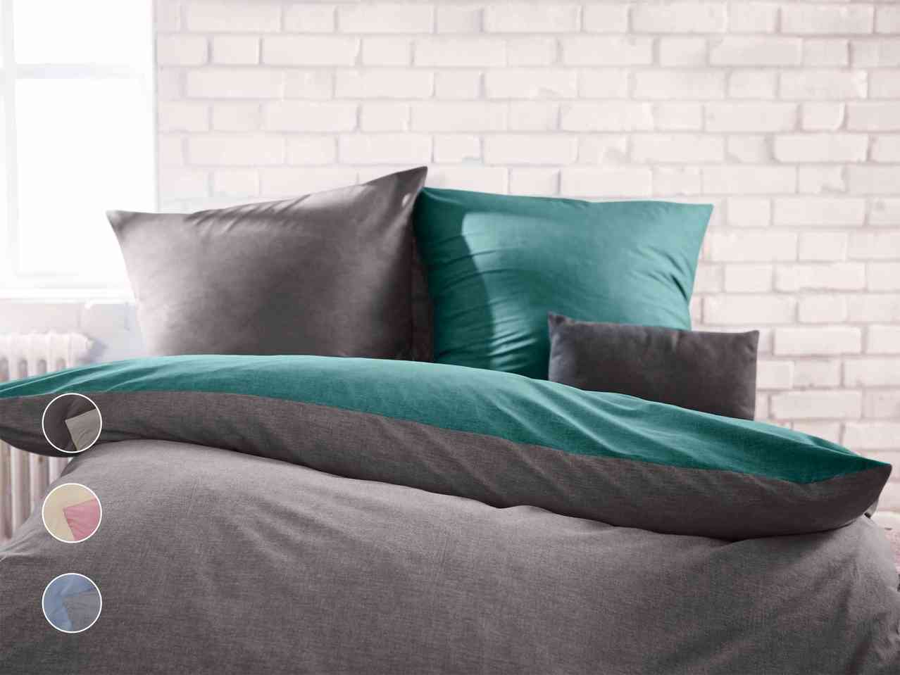 Chambray parure de lit réversible (uniquement au Tessin)