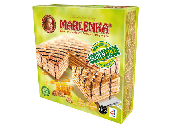 MARLENKA Glutenfreie Honigtorte mit Nüssen