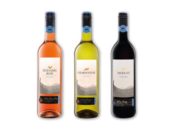 Chardonnay, Zinfandel rosé eller Merlot