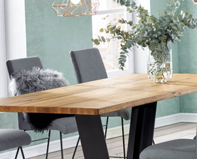Ensemble table et chaises pour salle à manger "Industrial", 7 pièces LIVING STYLE