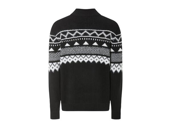 Livergy Men's Black Half-Zip Jumper
