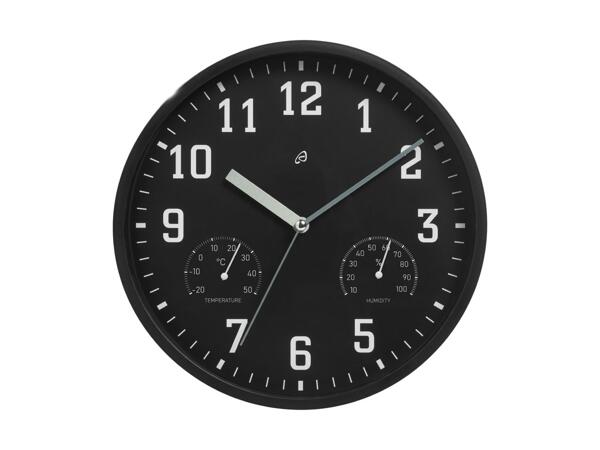 Wall Clock with Temperature & Humidity