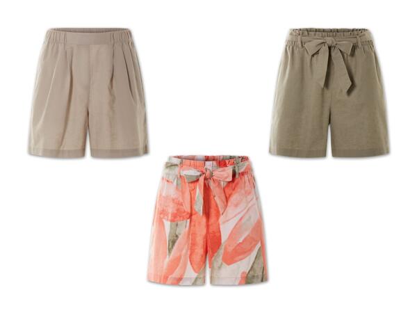 Damen Leinen Shorts