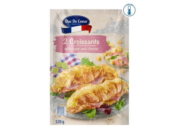 Duc de Coeur Croissants with Ham and Cheese 2x160g