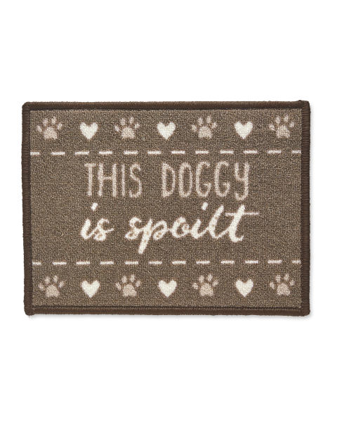 Brown Doggy Spoilt Feeding Mat