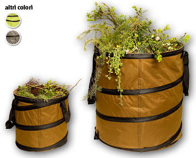 Bidone pop-up per rifiuti da giardino, 2 pezzi GARDENLINE(R)