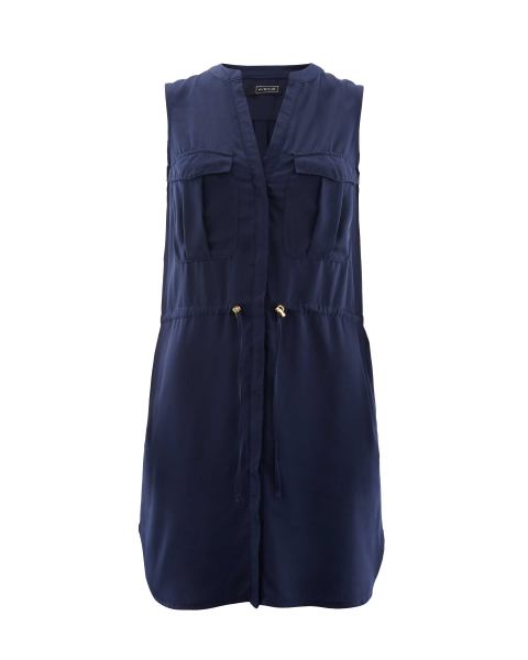 Avenue Navy Shirt Dress