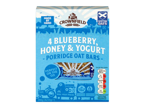 Crownfield 4 Porridge Oat Bars Lidl Great Britain Specials Archive