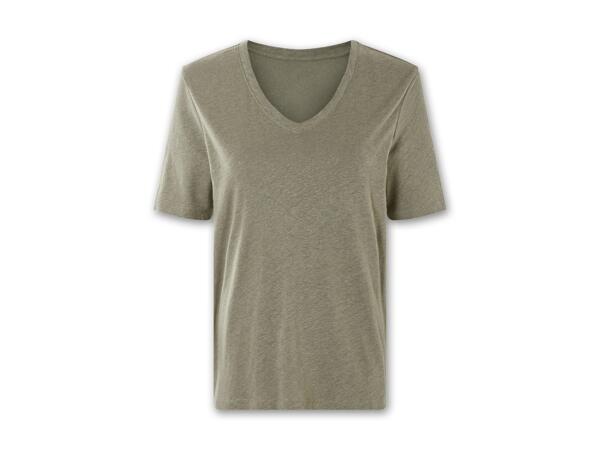 Damen/​Herren Leinen T-Shirt