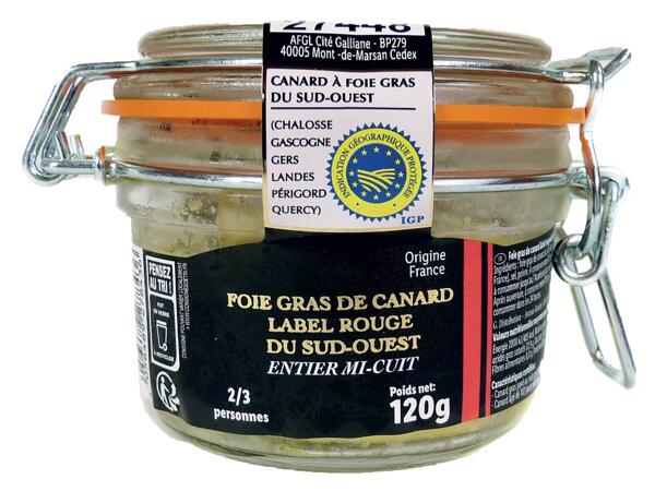 Foie gras de canard Label Rouge IGP du Sud-Ouest