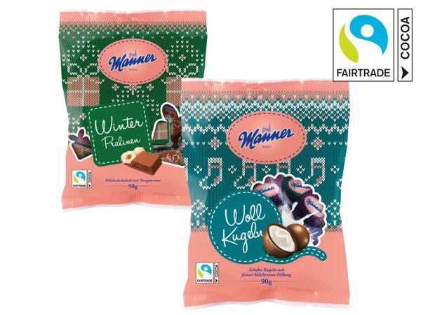 Manner Wollkugeln Winter Pralinen
