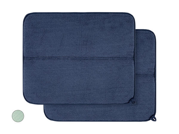 Tapis d'égouttage pour vaisselle, set de 2