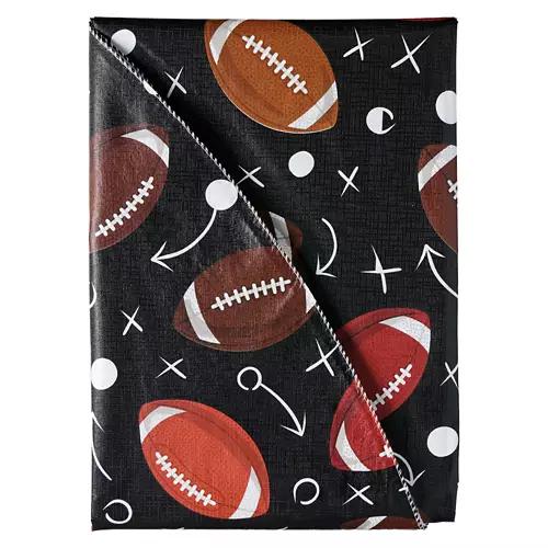 70" Round Vinyl Tablecloth, Black