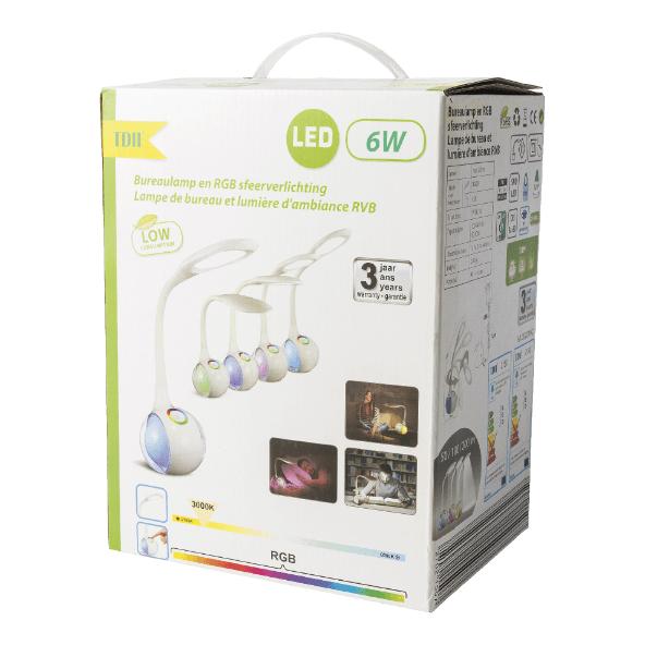 Bureaulamp met RGB-sfeerverlichting
