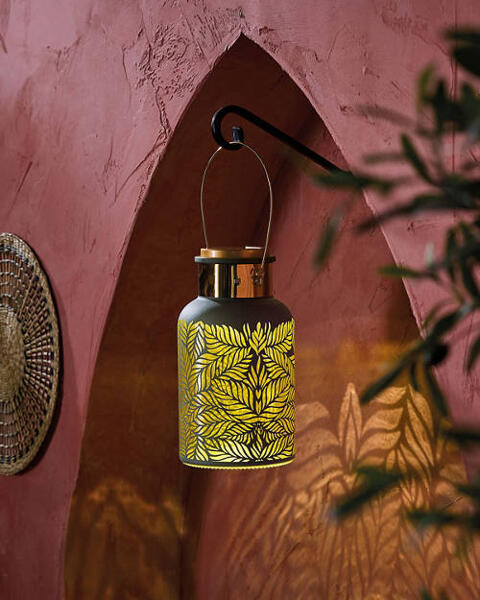 Solar Leaf Cascade Lantern