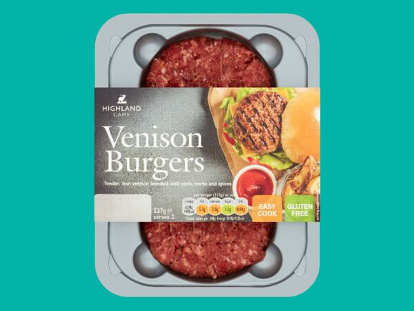 Highland Game Venison Burgers