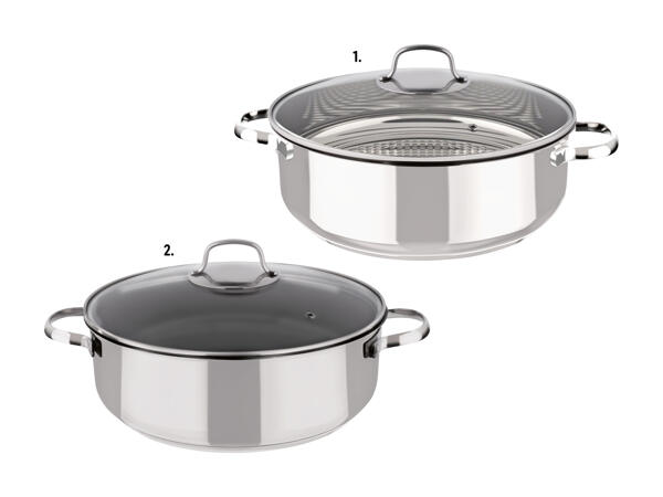 Poêle à servir en acier inox