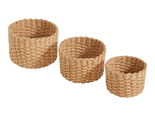 Livarno Home Storage Baskets - Set of 3 - Round