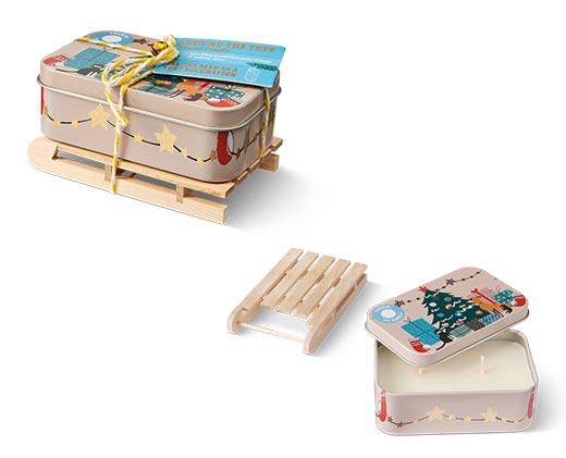 Huntington Home Sled Tin Candle