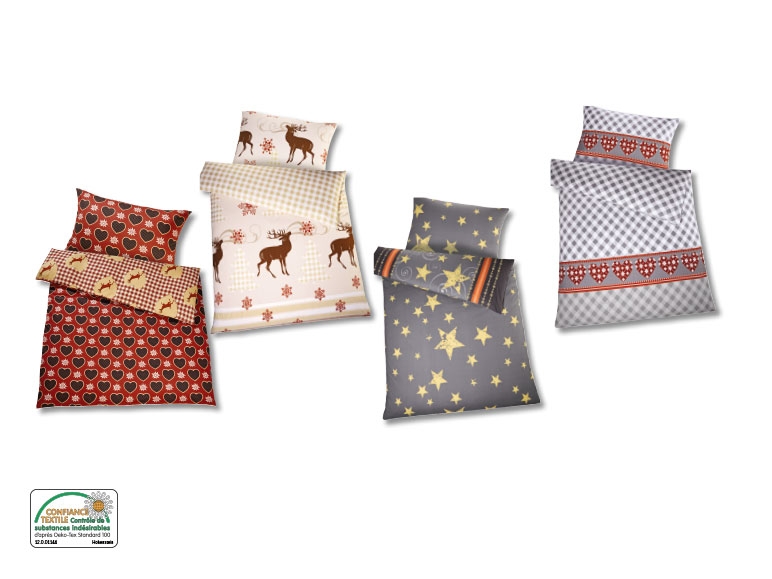 Parure de lit double face en jersey chaud