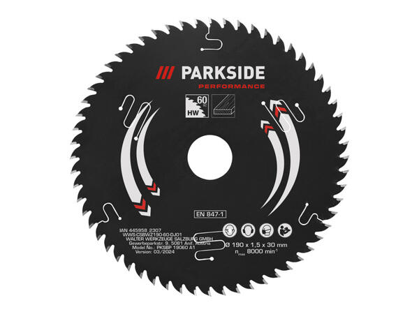 PARKSIDE PERFORMANCE(R) Pilový kotouč pro kotoučové pily, 190 mm