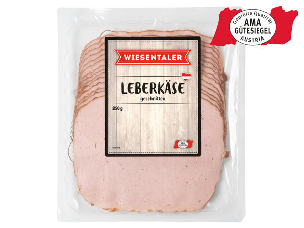 Leberkäse geschnitten