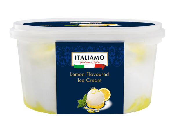 Eiscreme mit Zitronen