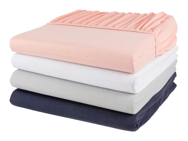Livarno Home Jersey Fitted Sheet - Double