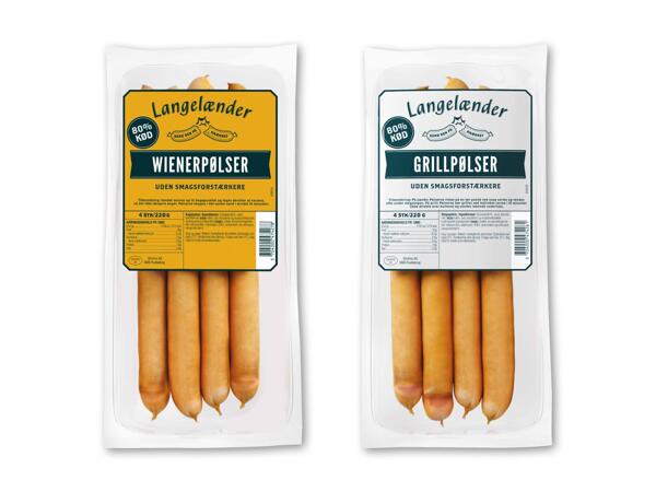 Lange­lænder wiener- eller grillpølser