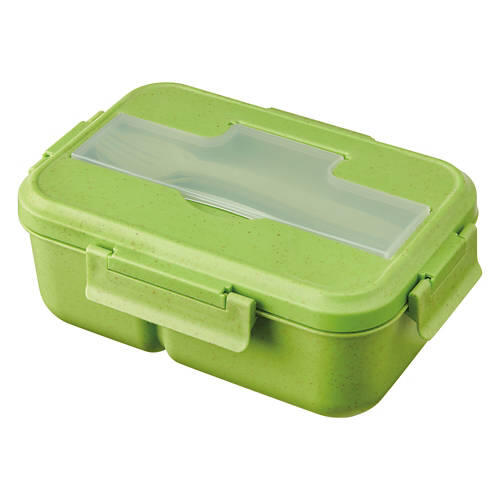 Lunchbox with Flatware Set - Olive