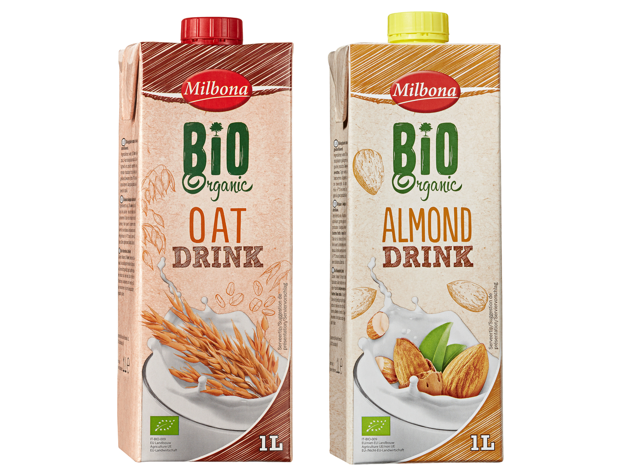 Lait d'amande bio/ lait d'avoine bio
