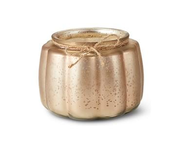 Huntington Home Mercury Glass Pumpkin Candle