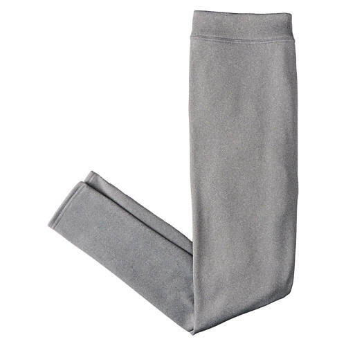 Ladies Fleece Lined Leggings - Light Gray, L