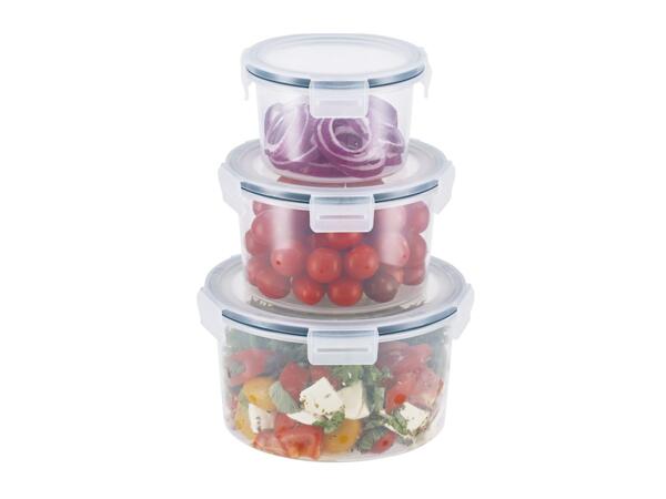 Silvercrest Round Food Storage Container Set - 3 Pieces