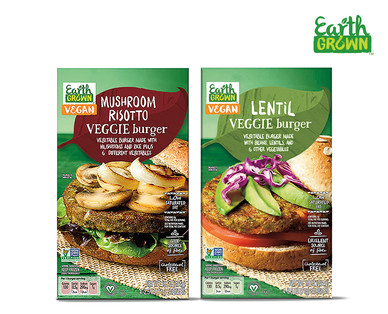 Earth Grown Mushroom Risotto or Lentil Veggie Burger