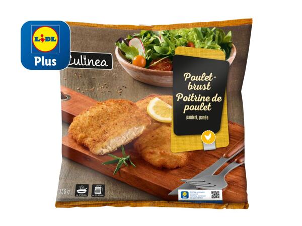 Poitrine de poulet panée