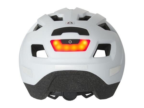 CRIVIT Adult's Cycle Helmet with Rear Light - White