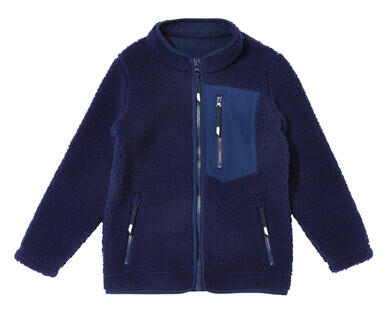 Children's Sherpa Fleece Jacket - Navy or Lilac