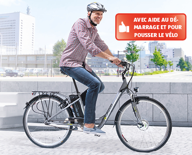 Vélo électrique en aluminium 28" avec moteur frontal