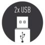 Priză cu 2 porturi USB